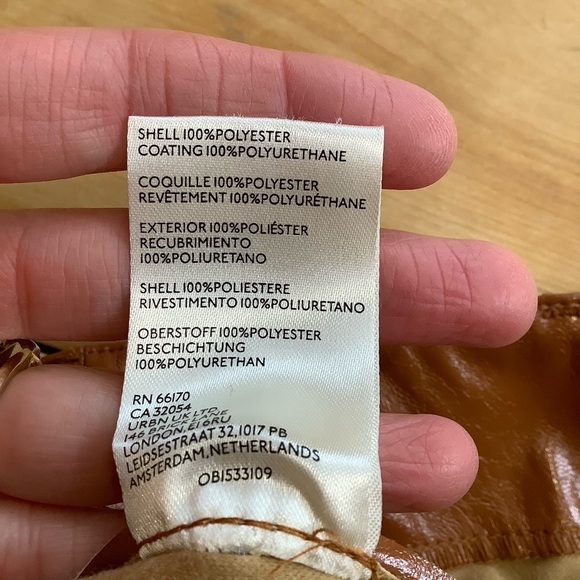 FREE PEOPLE Star Crossed Lovers Faux Leather Pants Size 8 - Picture 12 of 14